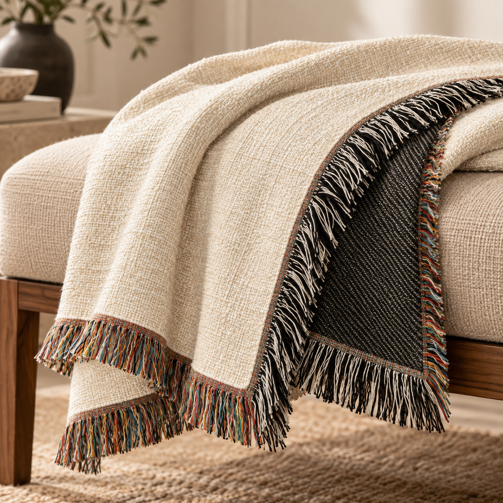 The Beaumont Monogram Woven Throw